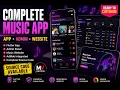 Complete Music Streaming App Admin Panel Website Flutter Source Code