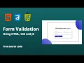 How to create form validation HTML CSS and JS Tutorial for beginners