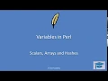 perl lec1 defining variables in perl scalars arrays and hashes in perl