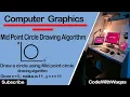 mid point circle drawing algorithm in computer graphics