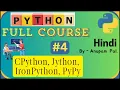 A Concise Introduction to a few Python Interpreters CPython Jython IronPython and PyPy