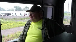 Always a train enthusiast he landed his dream job as an engineer on the railroad