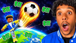 I Become The STRONGEST KICKER In The WORLD In Roblox KICK BALL TO SPACE!