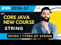 String in Java String Constant Pool vs equals Types of String Core Java Hindi