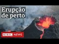 Download Lagu Drone captura imagens incríveis de vulcão em erupção na Islândia