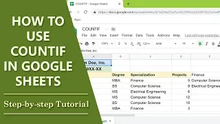 COUNTIF Google Sheets How to Use COUNTIF Step-by-Step Tutorial