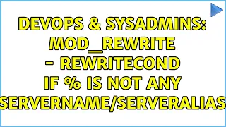 DevOps SysAdmins mod - rewrite