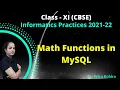 Math Function pow round mod sqrt Class 12 IP CBSE MySQL