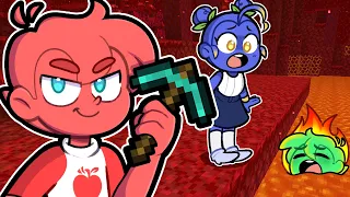TENTANDO explorar o nether no MINECRAFT NUM BLOCO SÓ
