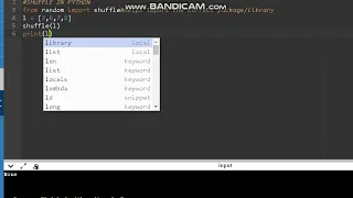 Python Programming - from random import shuffle