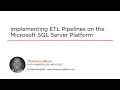 SQL Server Skills Implementing ETL Pipelines Course