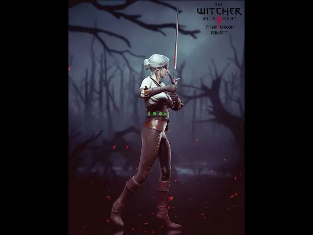 The Witcher Wild Hunt Cirilla Fiona Game Ready Fan Art [Ray trace]