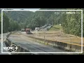 I-40 closed at North Carolina-Tennessee state line after rockslide flooding