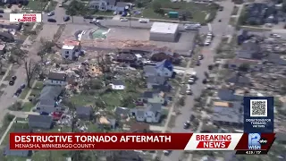 EXCLUSIVE Newschopper 12 over Menasha tornado damage