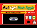 Mode Toggle using HTML CSS JavaScript Theme Switcher Project for Beginners