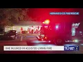 Person hospitalized after fire at Spring Hill assisted living center s say