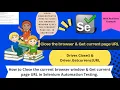 How to get the Current Page URL and How to Close the Browser by using Driver Close command