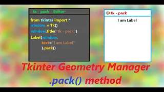 pack Attributes and Parameters In Tkinter With Uses Pack Geometry Manager In Tkinter Python