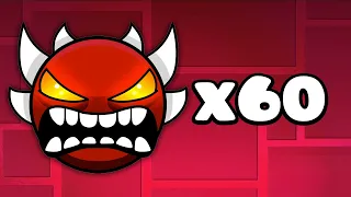 1 Attempt on EVERY EXTREME DEMON I’VE BEATEN...