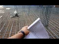 Raft foundation construction according to drawing plan