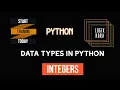 Data types in python-Integers