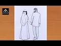 How to draw muslim couple drawing pencil drawing step by step Love drawing