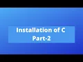 Installation of C C tutorial Marathi Programming Dnyan