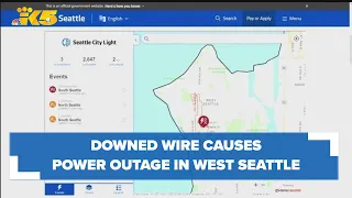 Downed wire causes power outage for thousands in West Seattle