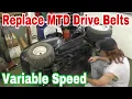 How To Replace The Drive Belts On An MTD Variable Speed Riding Mower - with Taryl