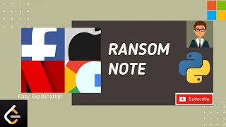 Ransom Note leetcode Python solution Easy Explaination - May Day 3 leetcode Coding Interviews