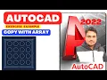 AUTOCAD TUTORIALS - COPY COMMAND WITH ARRAY USING SHORTCUT-COPY WITH ARRAY IN AUTOCAD