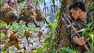 【Chinese drama】漁網陷阱!八路提前佈設陷阱埋伏,日軍剛剛踏入就被魚叉瞬間團滅!#戰爭 #狙擊 #movie #mma #kungfu #動作 #電影 #film