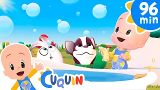 Dog Bath Song 🛁🐶 and more Nursery Rhymes by Cleo and Cuquin | Children Songs