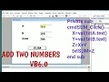 ADD TWO NUMBERS VB6 0