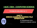 Error Handling During File Operations