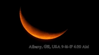 Moon Rising Waning Crescent September 16 2017 Albany OR USA