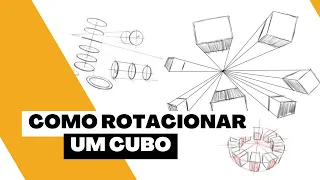 Rotacionando cubos e elipses - A chave para DESENHAR QUALQUER coisa da IMAGINAÇÃO - por Grava Arts