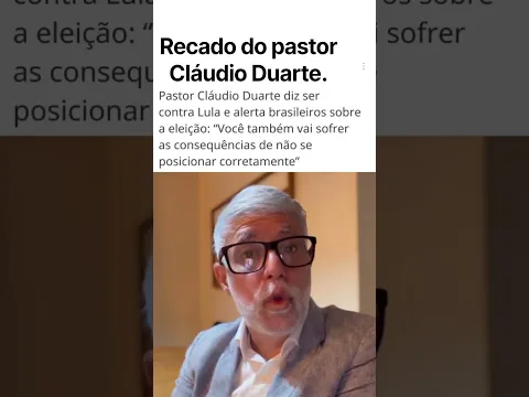 RECADO DO PASTOR CLÁUDIO DUARTE, SOBRE OS ESCÂNDALOS.🔥