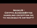 NodeJS Crypto randomBytes handling exception do to inadequate entropy
