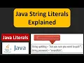 Java String Literals Explained What is a Java String Literals Java Tutorial