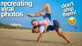 Download RECREATING VIRAL COUPLE'S PHOTOS Acrobat vs Gymnast MP3