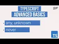 Unknown any and never in TypeScript in simple terms