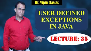 Java OOPS - 35 User Defined Exception in Java CS Teachers