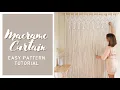 Macrame Curtain Tutorial Easy Pattern Size 5ft wide x 6ft tall