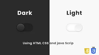 Dark and Light Theme Toggle Animation with CSS and JavaScript For Beginners
