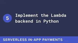 Sandbox Sessions Implement the Lambda backend in Python