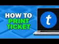 How To Print Ticketmaster Ticket Quick Tutorial