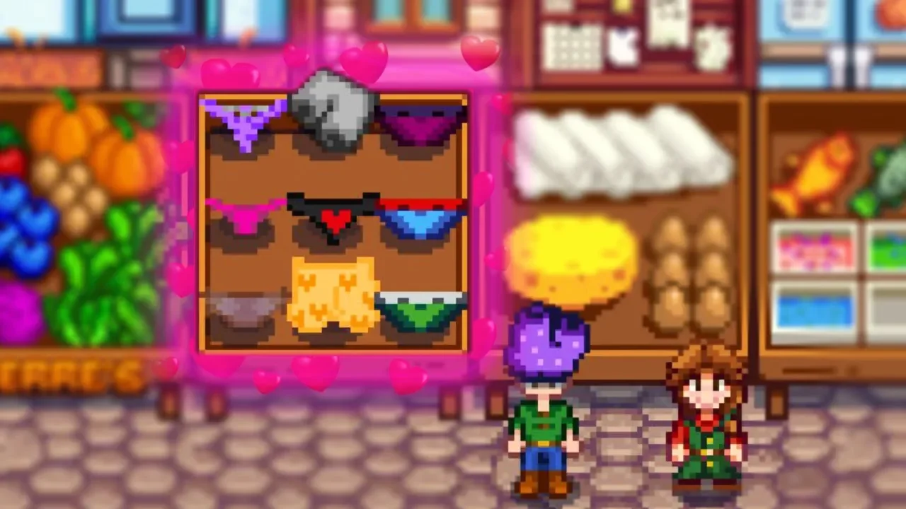 When You Put The Town's Underwear On Display, One Strange Mod - Stardew Valley