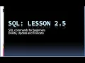 SQL Lesson 2 5 More Commands Delete Update and Truncate
