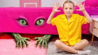 من تحت السرير؟ قصة وحش مضحكة